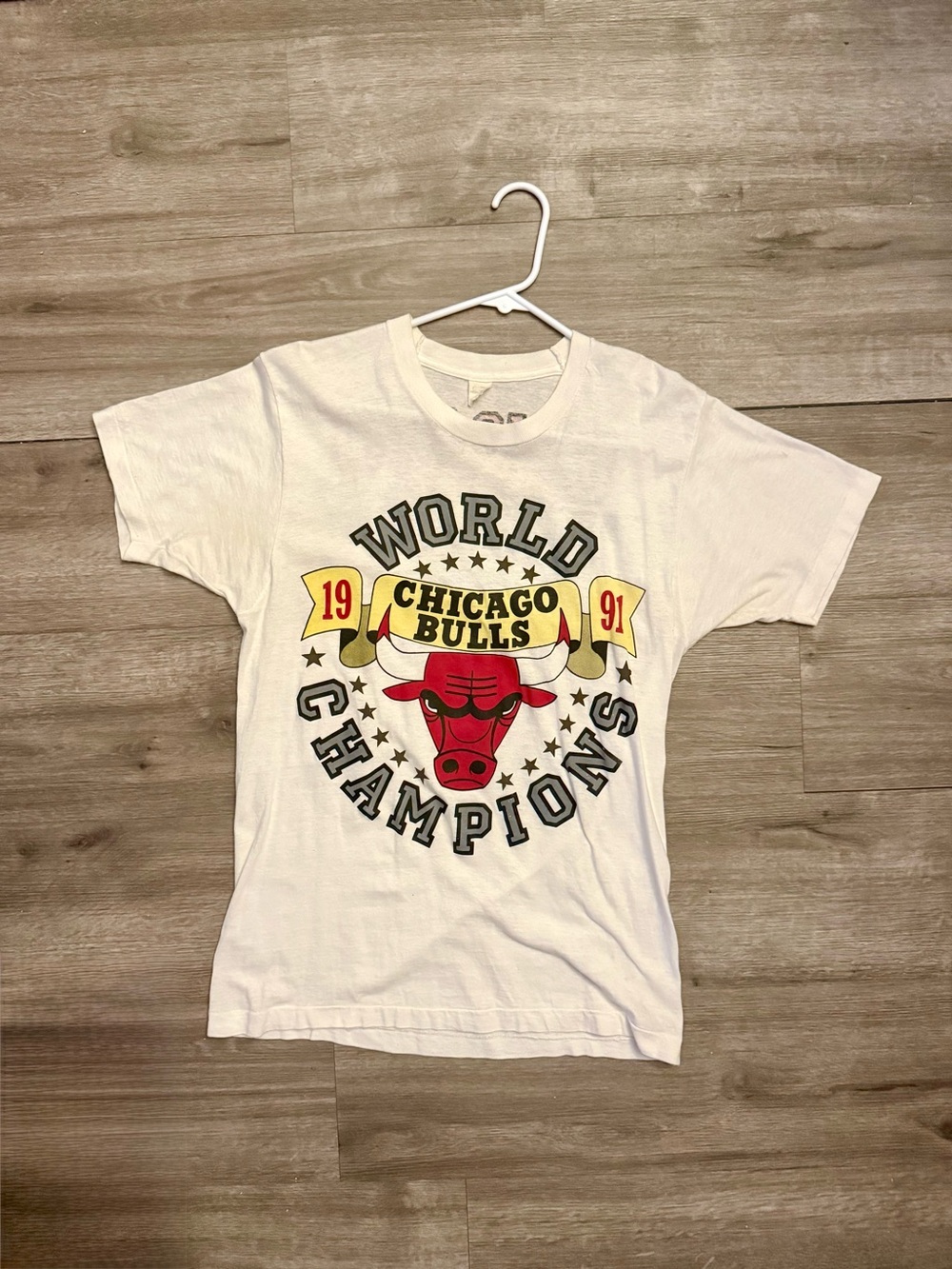 Vintage 1991 Chicago Bulls World Champions Michael Jordan Screen Stars Tee